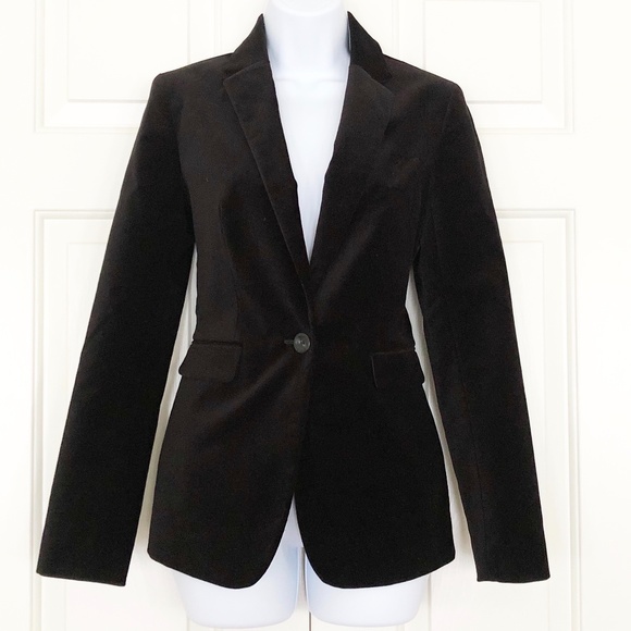 Ann Taylor Jackets & Blazers - NWOT Ann Taylor Blazer Jacket Black Velvet Sz 0